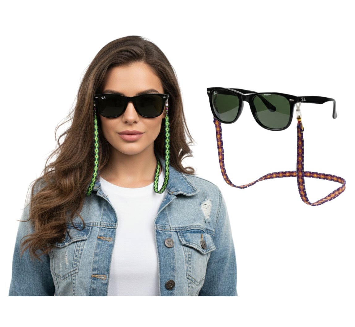 Correa Sujeta Lentes Gafas Bordado Artesanal