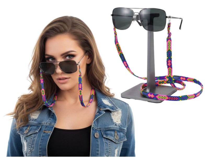 Correa Sujeta Lentes Gafas Bordado Artesanal De Moda