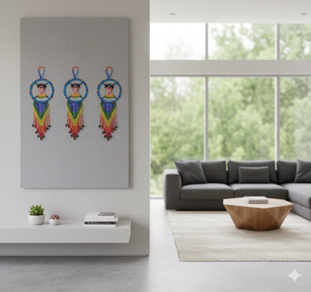 Atrapasueños Colgantes De Frida Kahlo De Chaquira - Image 5