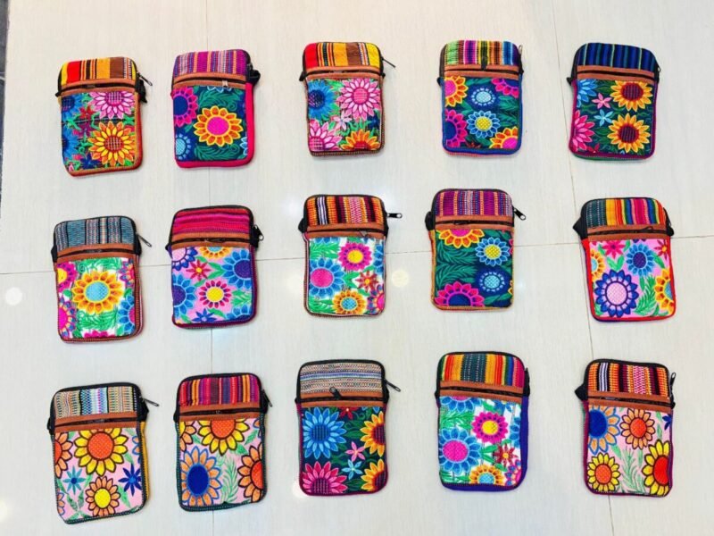 Bolsa Para Mujer Bordado Floral Porta Celular De Moda