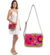 Bolsa Cruzada Artesanal Bordada De Flores Para Dama