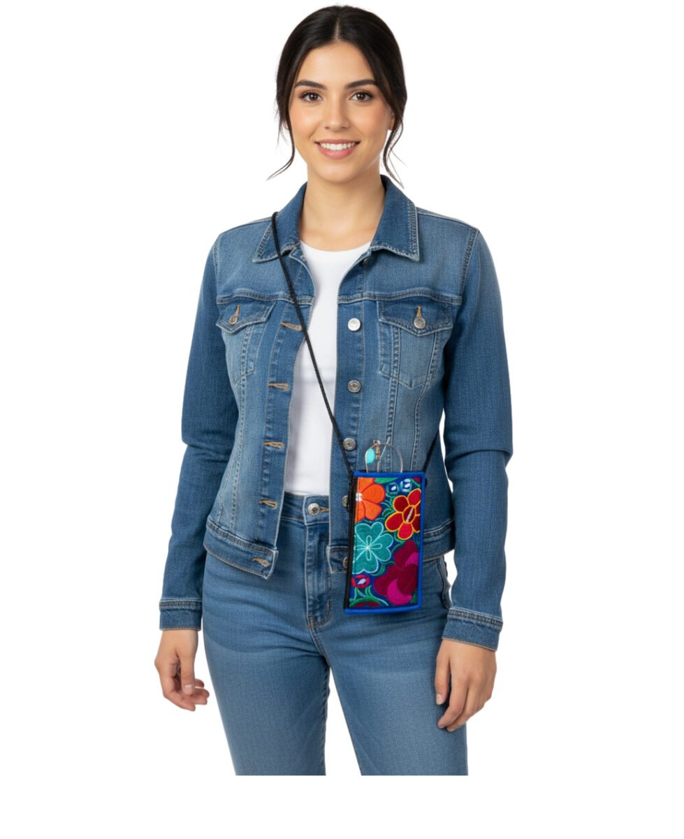 Bolsa Porta Gafas Con Bordada De Flores - Image 5