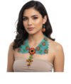Set Collar De Chaquira Flores Margaritas Artesanal