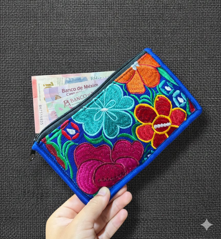 Bolsa Porta Gafas Con Bordada De Flores - Image 4