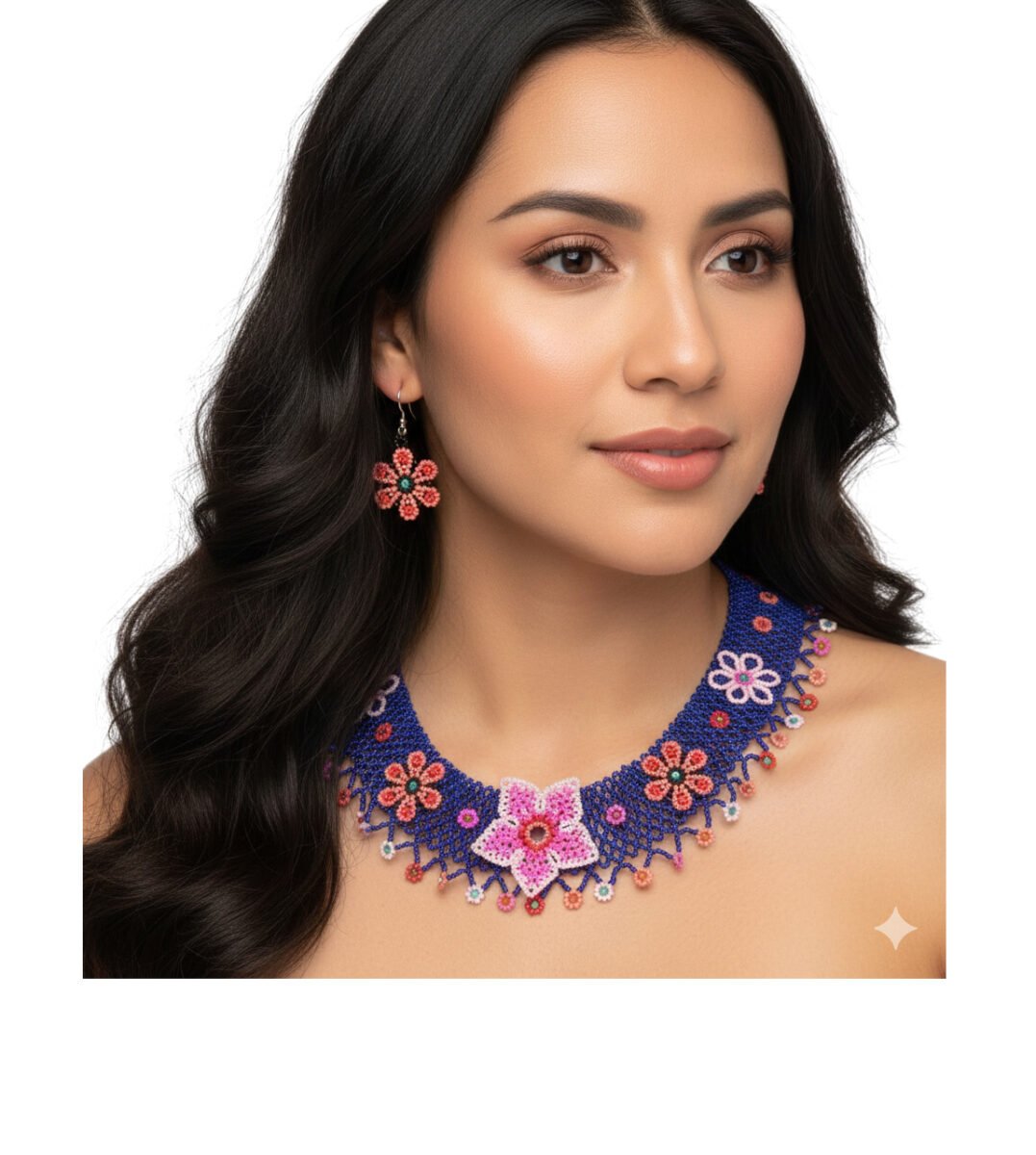 Set Collar Aretes Y Pulsera De Cuentas Artesanal - Image 4