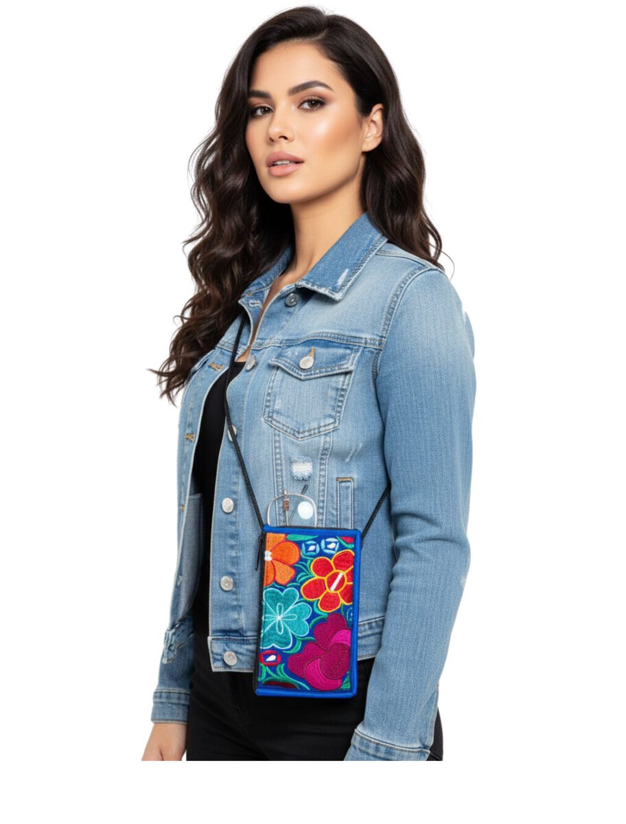 Bolsa Porta Gafas Con Bordada De Flores - Image 3