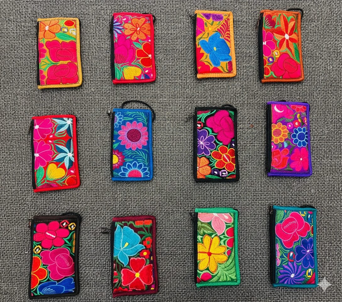 Bolsa Porta Gafas Con Bordada De Flores - Image 2