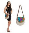 Bolsa Cruzada Con Bordado De Flores Coloridas