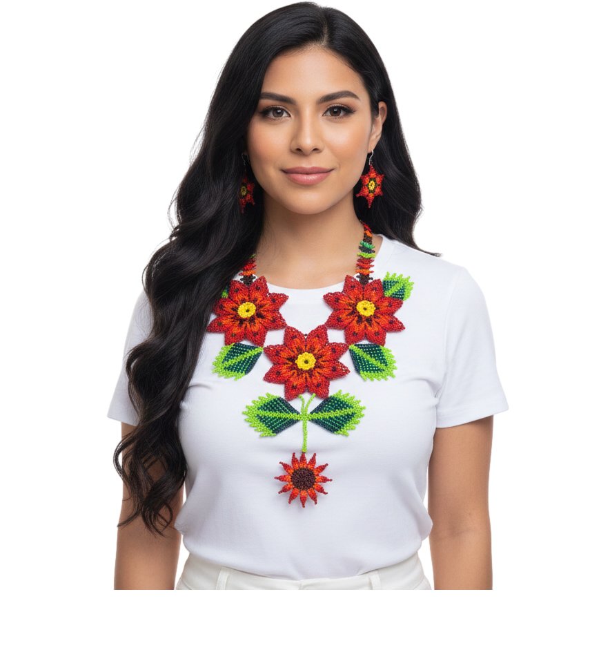 Juego De Collar De Chaquira Con Aretes Y Pulsera Para Dama - Image 5