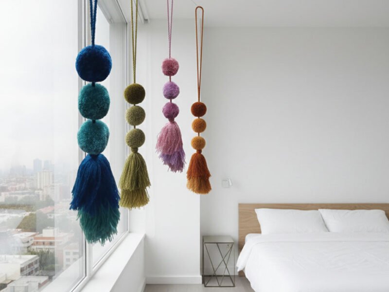 Pompónes Colgantes Decorativos