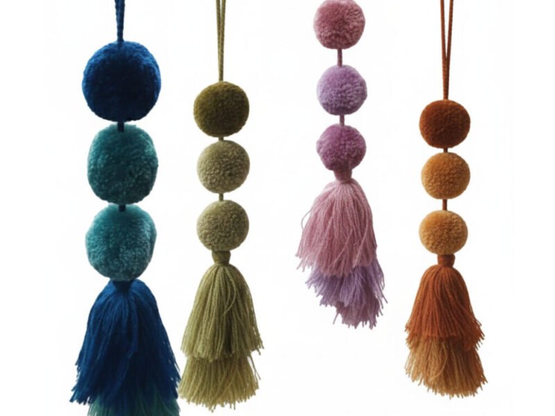 Pompónes Colgantes Decorativos