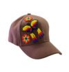Gorra Artesanal Bordada De Chaquira Diseño Mariposa Y Flores
