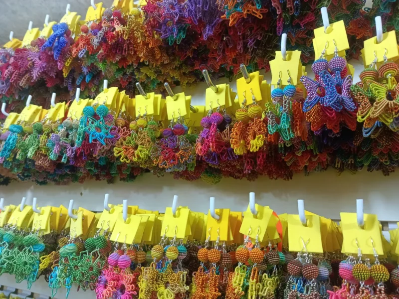 Aretes Tejidos A Mano Estrella Mar Boho Artesanal