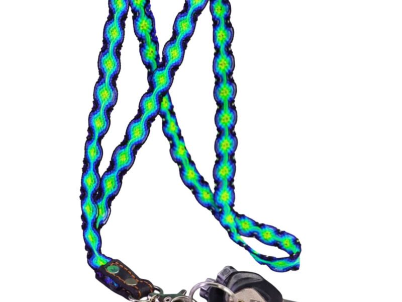 Lanyard Portallaves Tejido A Mano Multicolor Artesanal