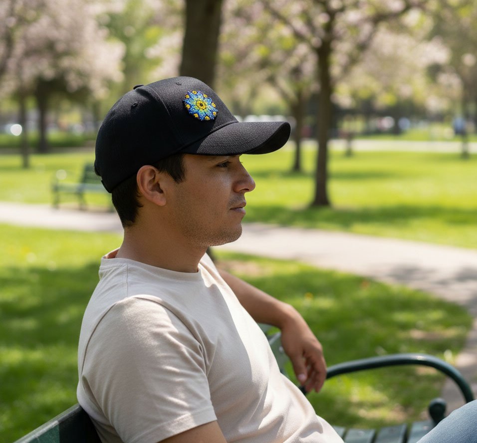 Gorra Con Chaquira Tejido Huichol Unisex Artesanal - Image 6
