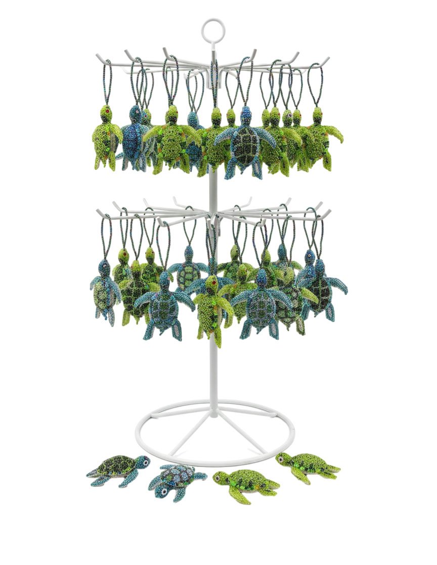 Llavero De Tortuga Adorno Colgante De Chaquira Huichol - Image 4