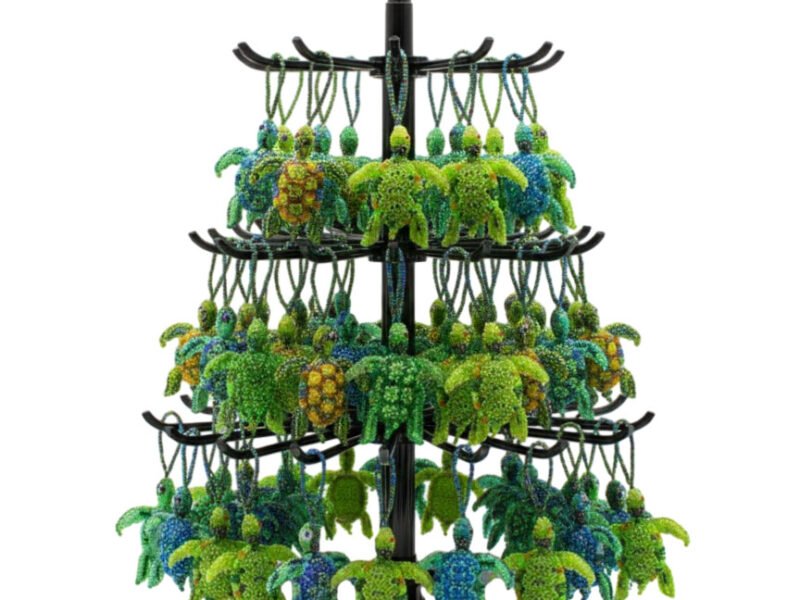 Llavero De Tortuga Adorno Colgante De Chaquira Huichol