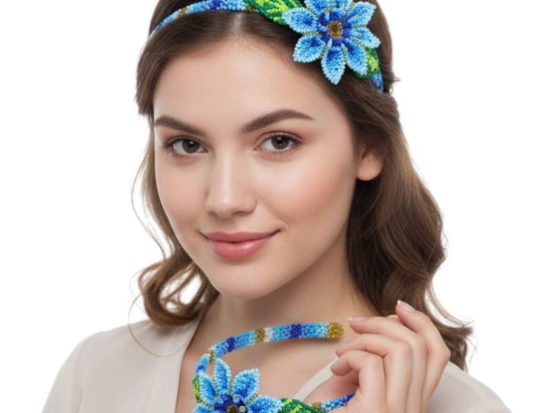 Diadema De Chaquira Huichol Flor Artesanal