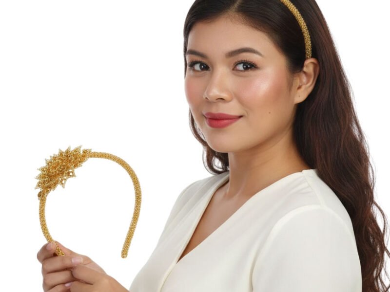 Diadema De Cristal Y Chaquira Artesanal Elegante