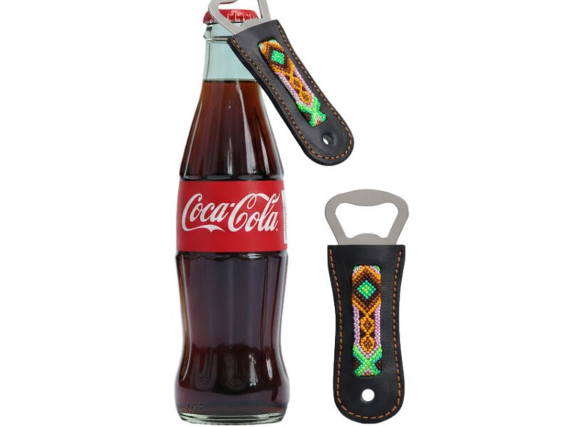 Destapador Artesanal De Piel Tejido Hecho A Mano