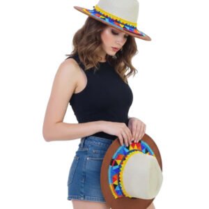 Toquilla de Chaquira Estilo Huichol Artesanía Mexicana para Sombreros