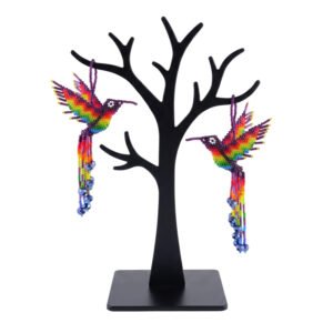 Llavero Adorno Colgante de Colibrí en Chaquira Tejido a Mano