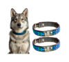 Collar de Piel Genuina con Tejido Artesanal para Perro Grande 50 cms