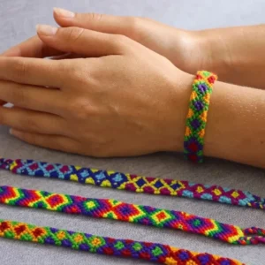 Pulsera Hippie Boho Tejida de Hilo Artesanal Unisex