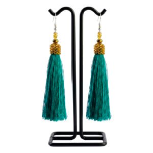 Aretes de Borlas con Cuentas de Chaquira Artesanales