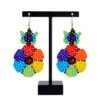 Aretes De Chaquira Flor Y Mariposa Artesanales Coloridos