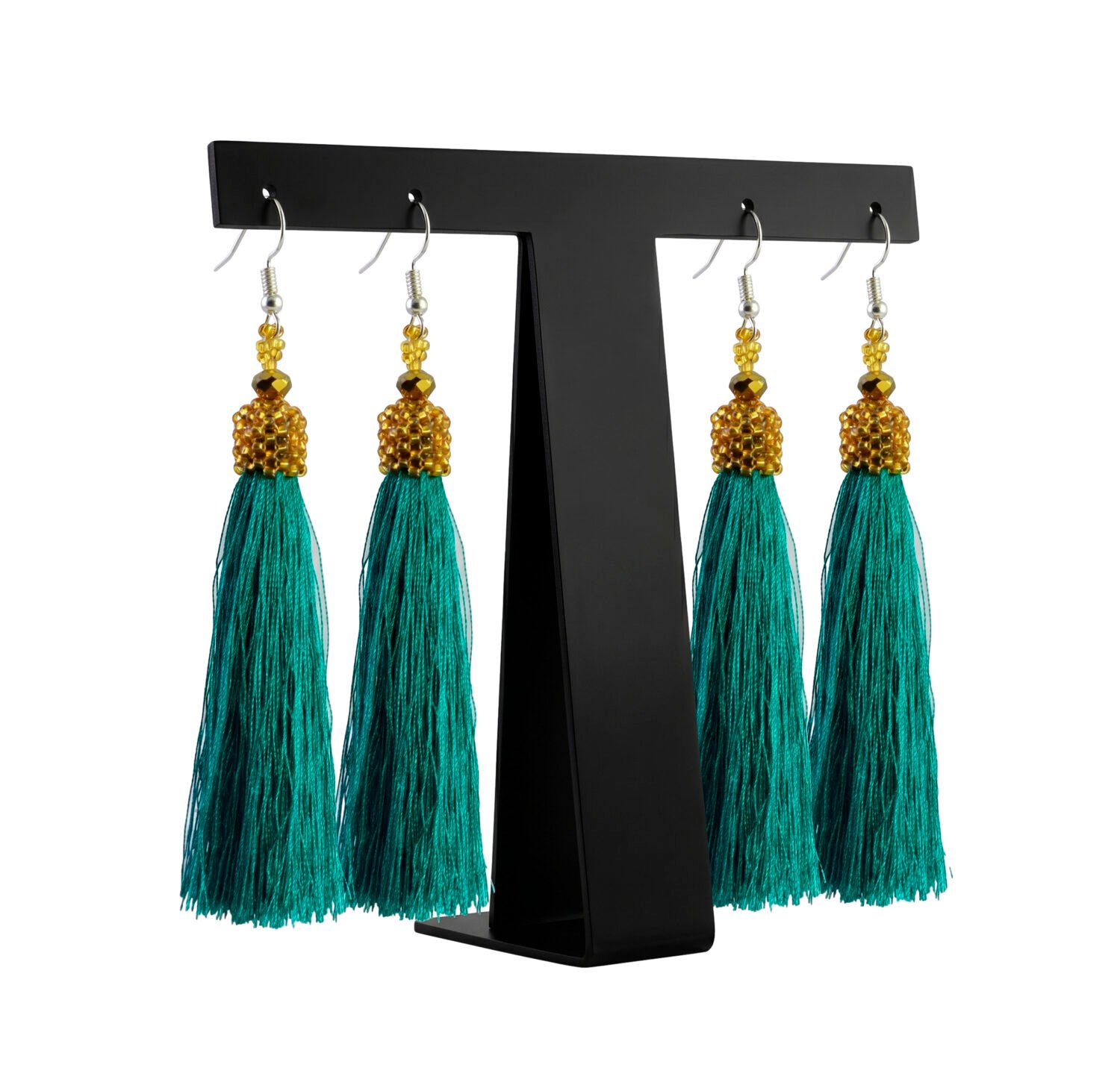Aretes de Borlas con Cuentas de Chaquira Artesanales - Image 6