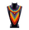 Collar de Chaquira Grande con Flecos Hecho a Mano Artesanal