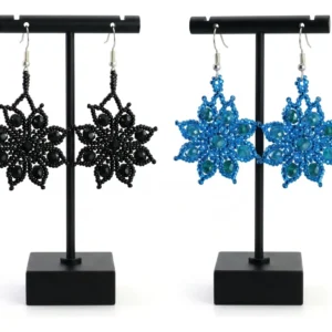 Aretes Colgantes De Chaquira Y Cristal Hechos A Mano