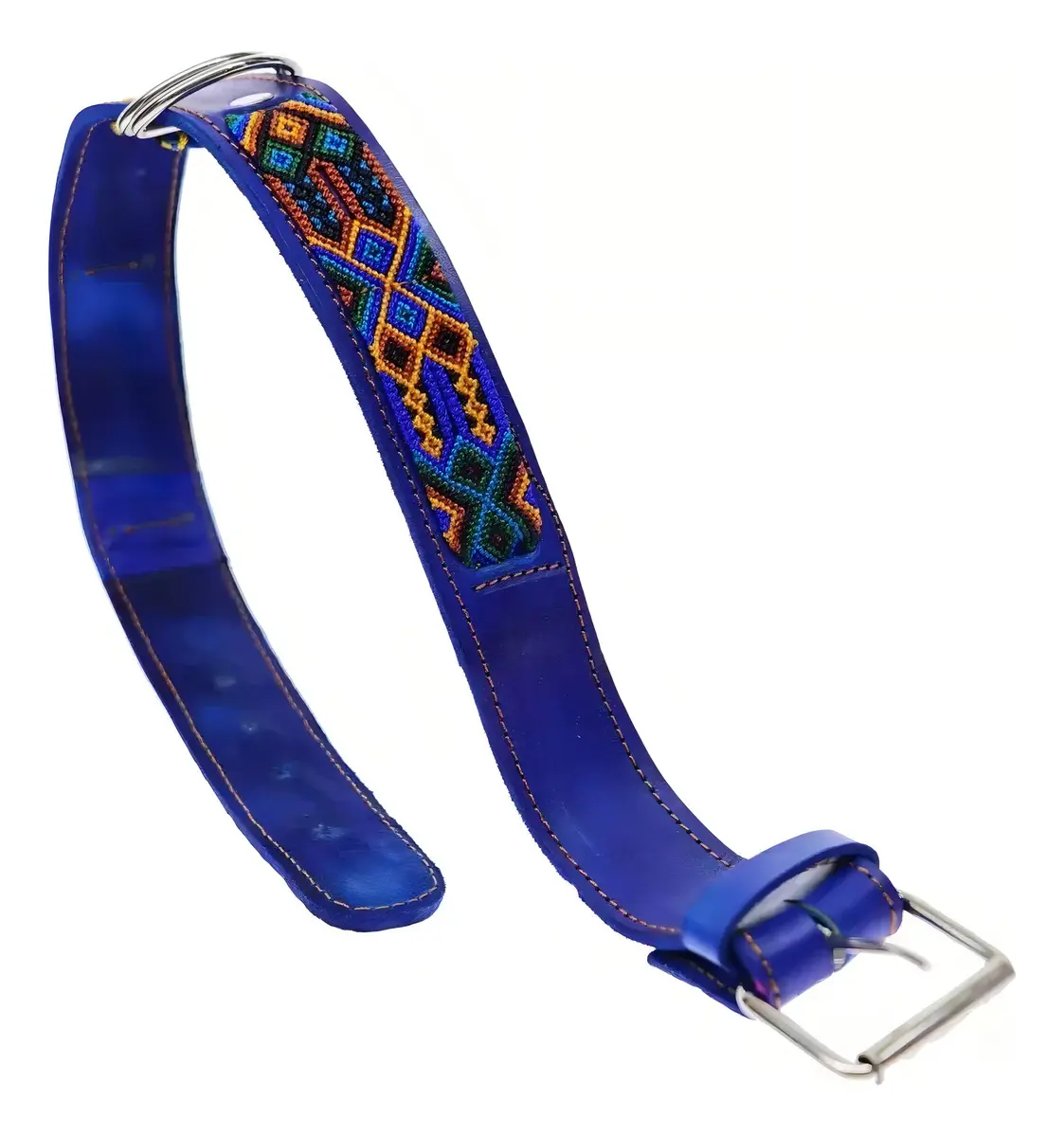 Collar Para Grande De Piel Con Tejido Artesanal 55 cms - Image 4