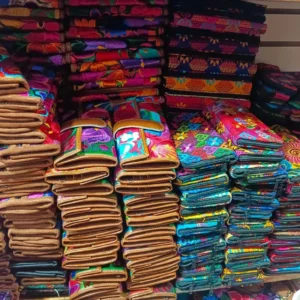 Cartera Billetera Artesanal Bordada De Flores Con Cierre