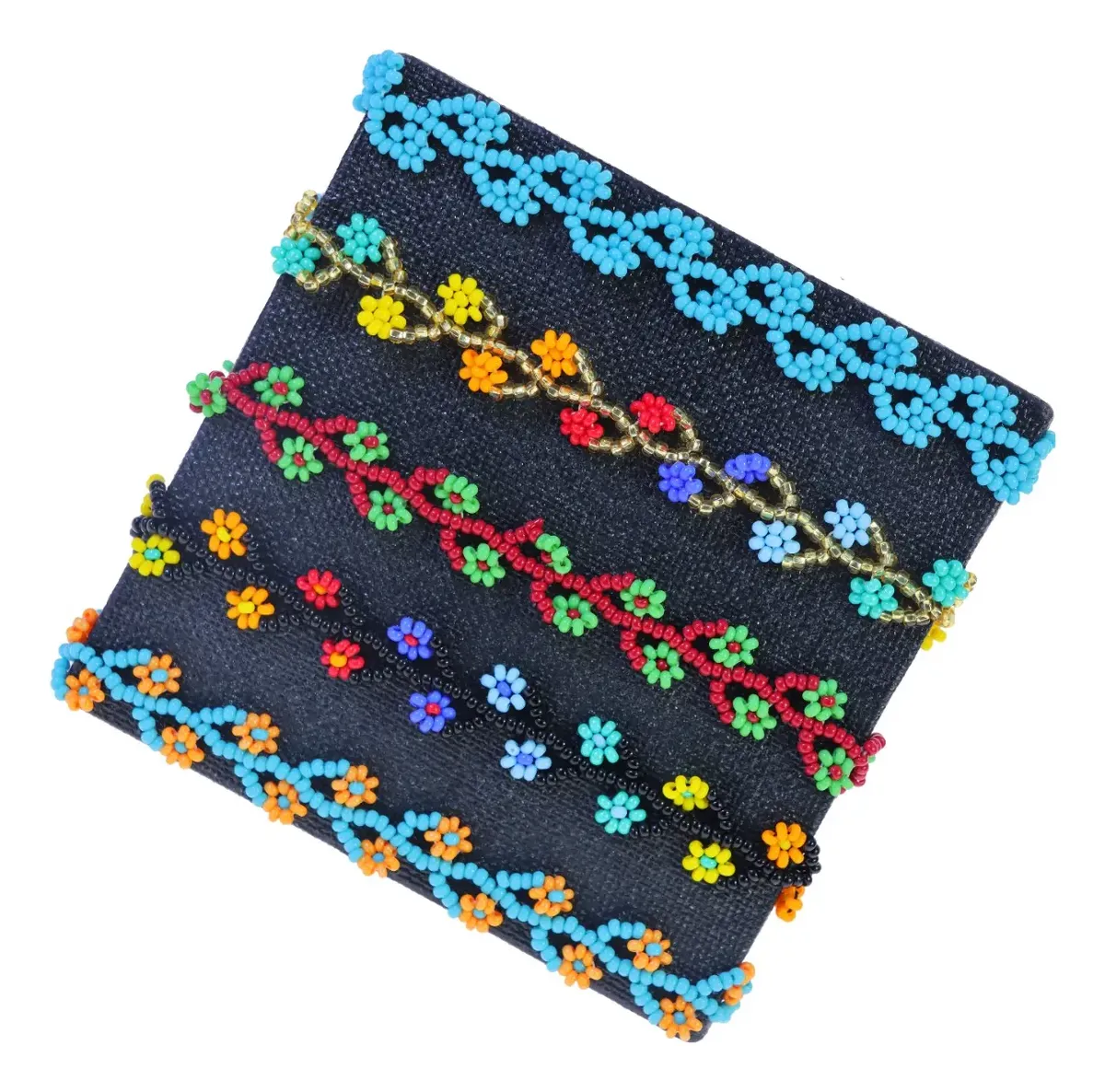 Pulseras De Chaquira Flores Margaritas Artesanales - Image 4