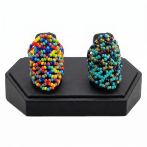 Anillo De Chaquira Multicolores Estilo Huichol Artesanía