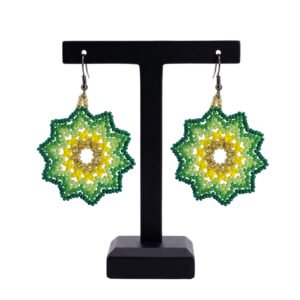 Aretes Colgantes de Chaquira Arte Huichol Cultura Mexicana