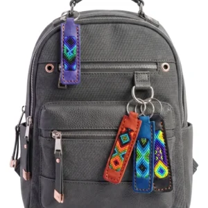 Llaveros Artesanales Mexicano De Piel Tejido Multicolor