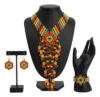 Set Collar Largo Cascada De Chaquira Arte Huichol