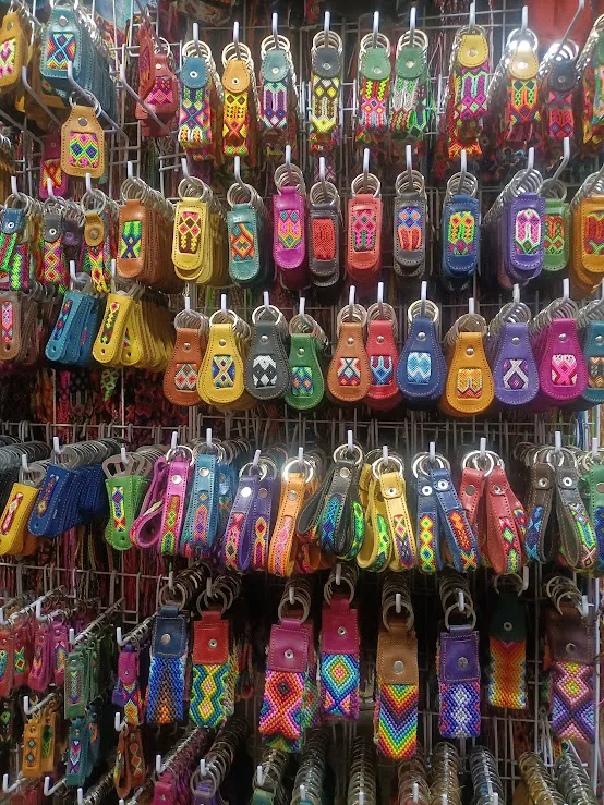 Llaveros Artesanales Mexicano De Piel Tejido Multicolor - Image 9