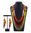 Collar Y Aretes Frida Kahlo De Chaquira Artesanal