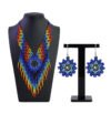 Collar Y Aretes De Girasol Arte Huichol Chaquira Con Flecos