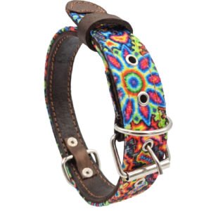 Collar Para Perro Grande De Piel Y Yute Artesanal 50cm
