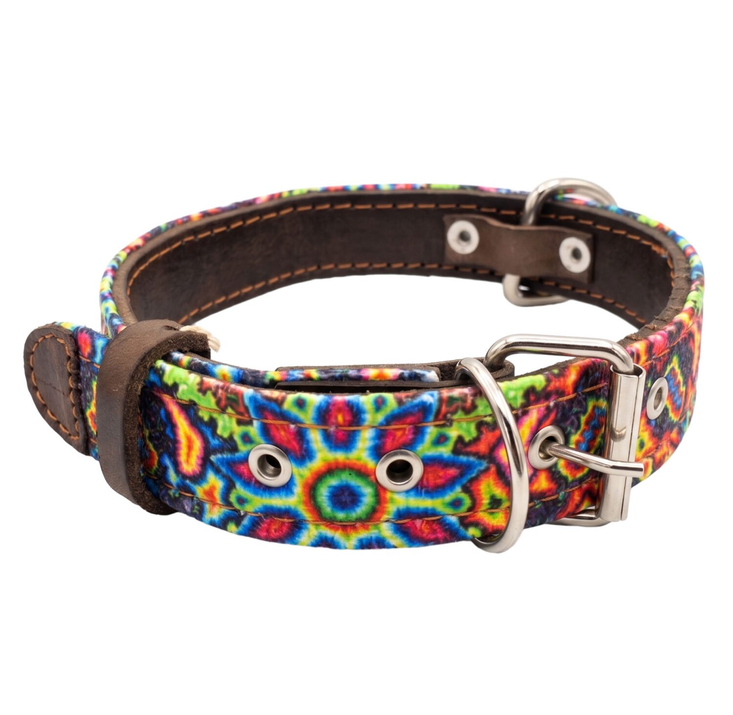 Collar Para Perro Grande De Piel Y Yute Artesanal 50cm - Image 3