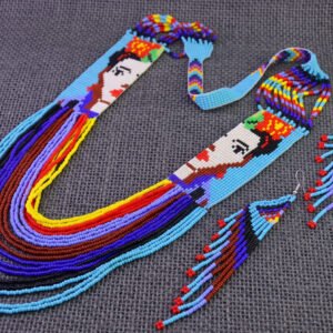 Collar Y Aretes Frida Kahlo De Chaquira Artesanal