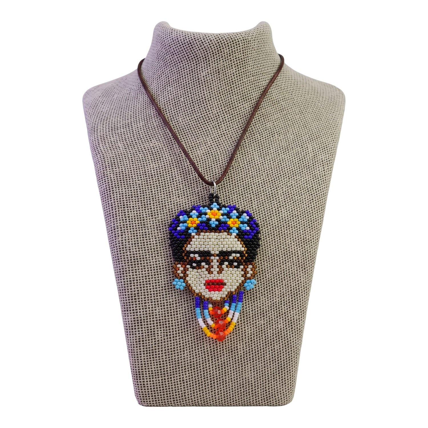 Collar Dije Ajustable Frida Kahlo De Chaquira Huichol - Image 6