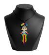 Collar Frida Kahlo Dije Artesanal Chaquira Huichol