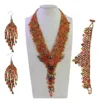 Set Collar Colibrí Chaquira Artesanal Aretes Y Pulsera
