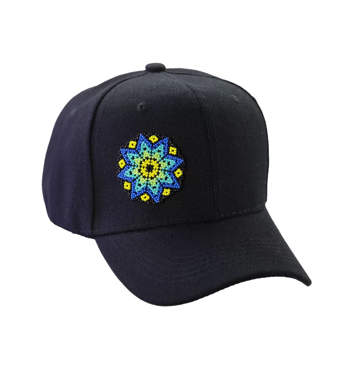 Gorra Con Chaquira Tejido Huichol Unisex Artesanal
